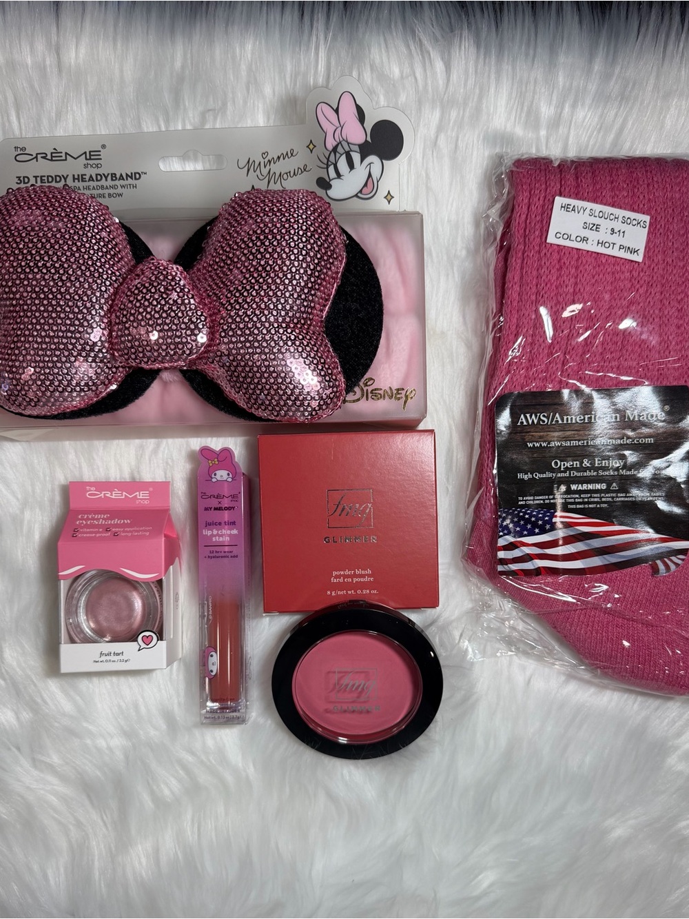 Pink Eyeshadow & Cheek Set with Minnie Mouse 3D Sequin Bow